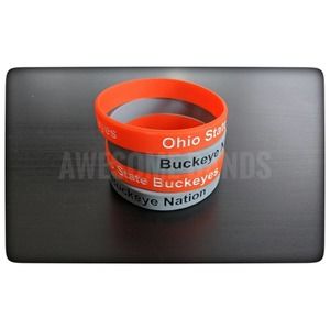 Ohio State Buckeyes 4 Silicone Wristband Set New